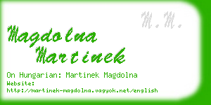 magdolna martinek business card